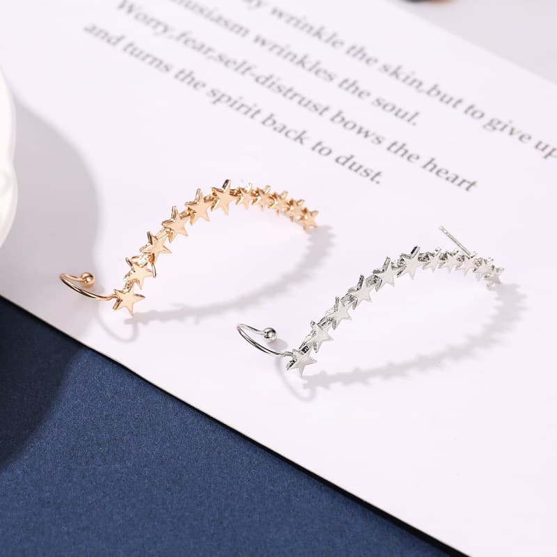 Five-Pointed Star Retro Metal Earrings - Image 2