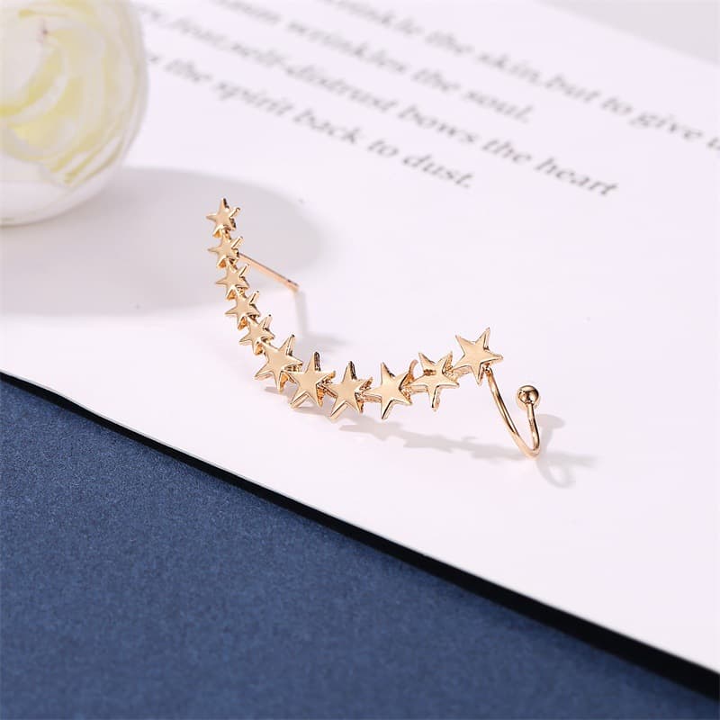 Five-Pointed Star Retro Metal Earrings - Image 4