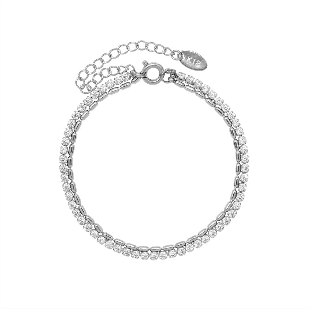 Double Layer Tennis Bracelet Set - Image 2