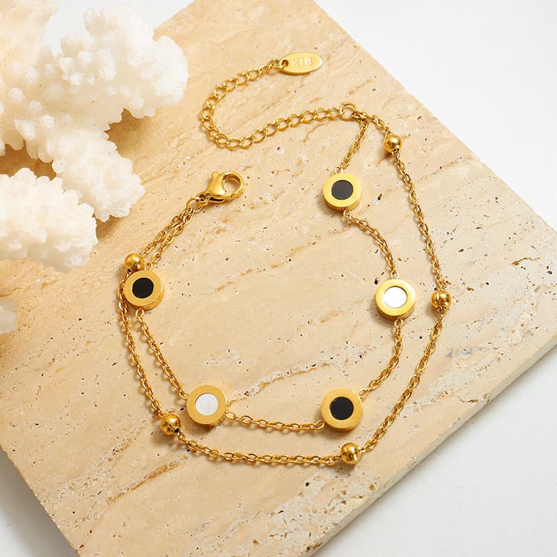 Two Tone Circle Bracelet - Image 4