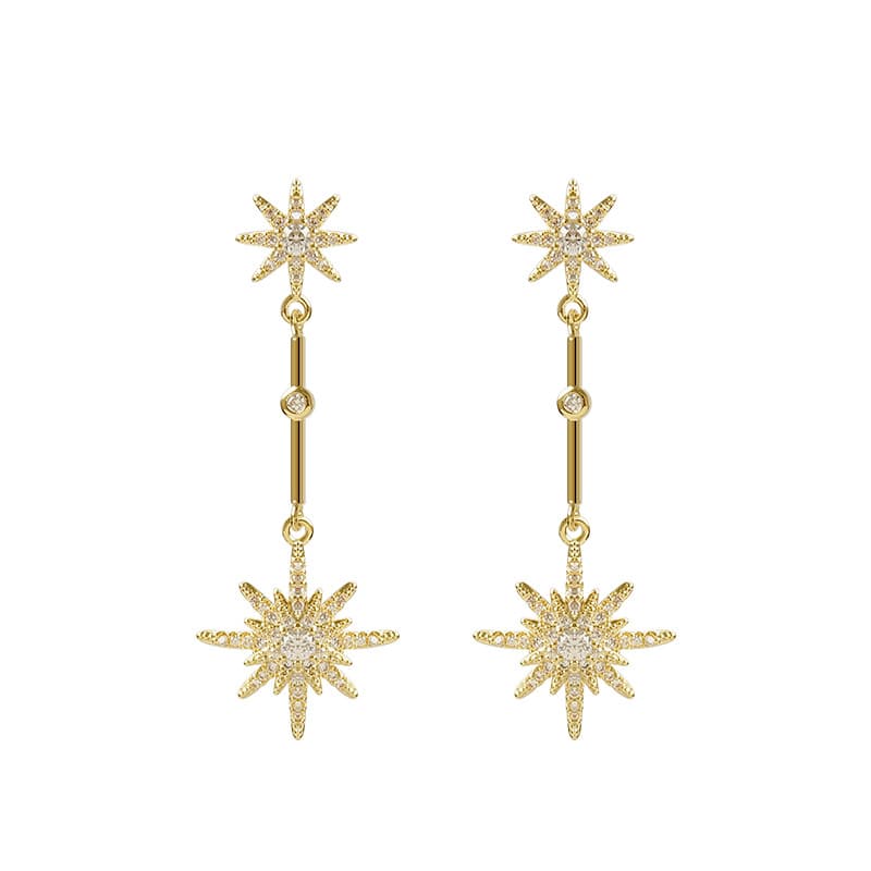 Korean Starlinked Star Earrings - Image 2