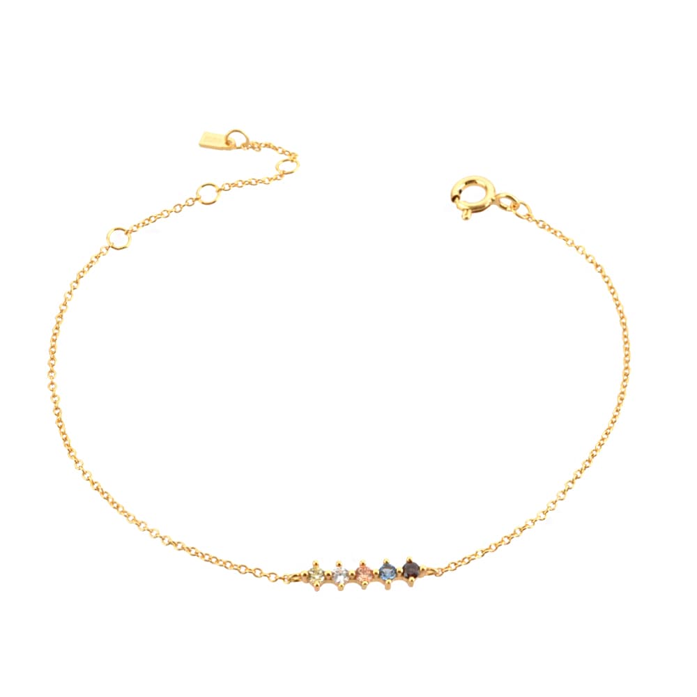 Multi Stone Row Bracelet - Image 3