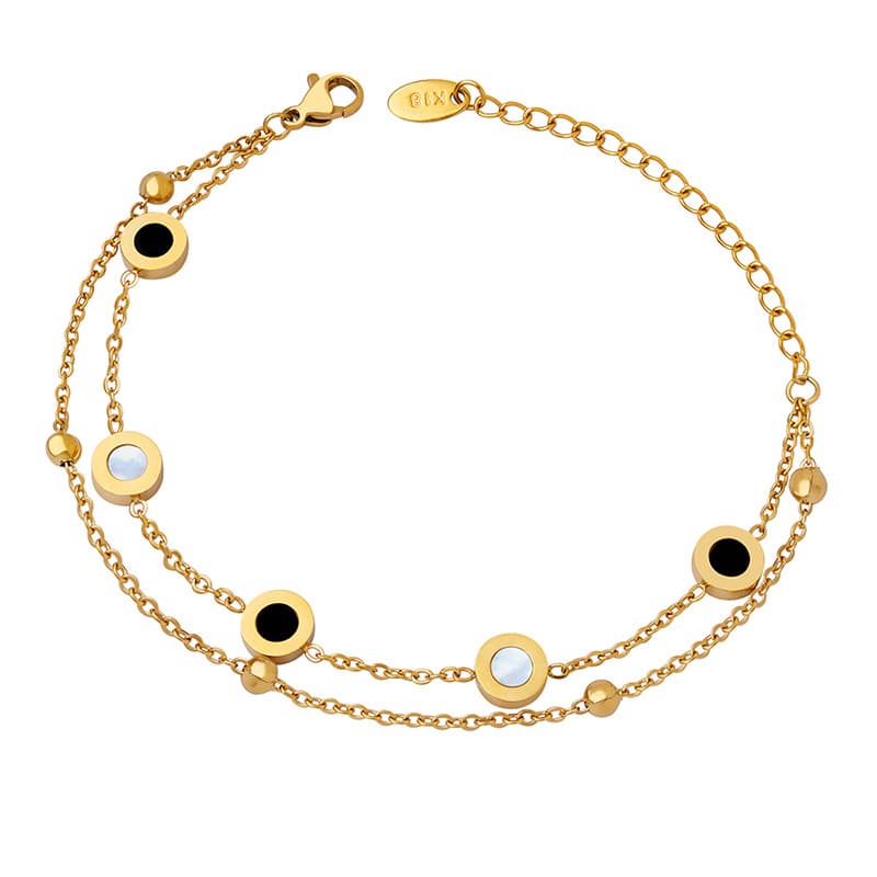 Two Tone Circle Bracelet - Image 3