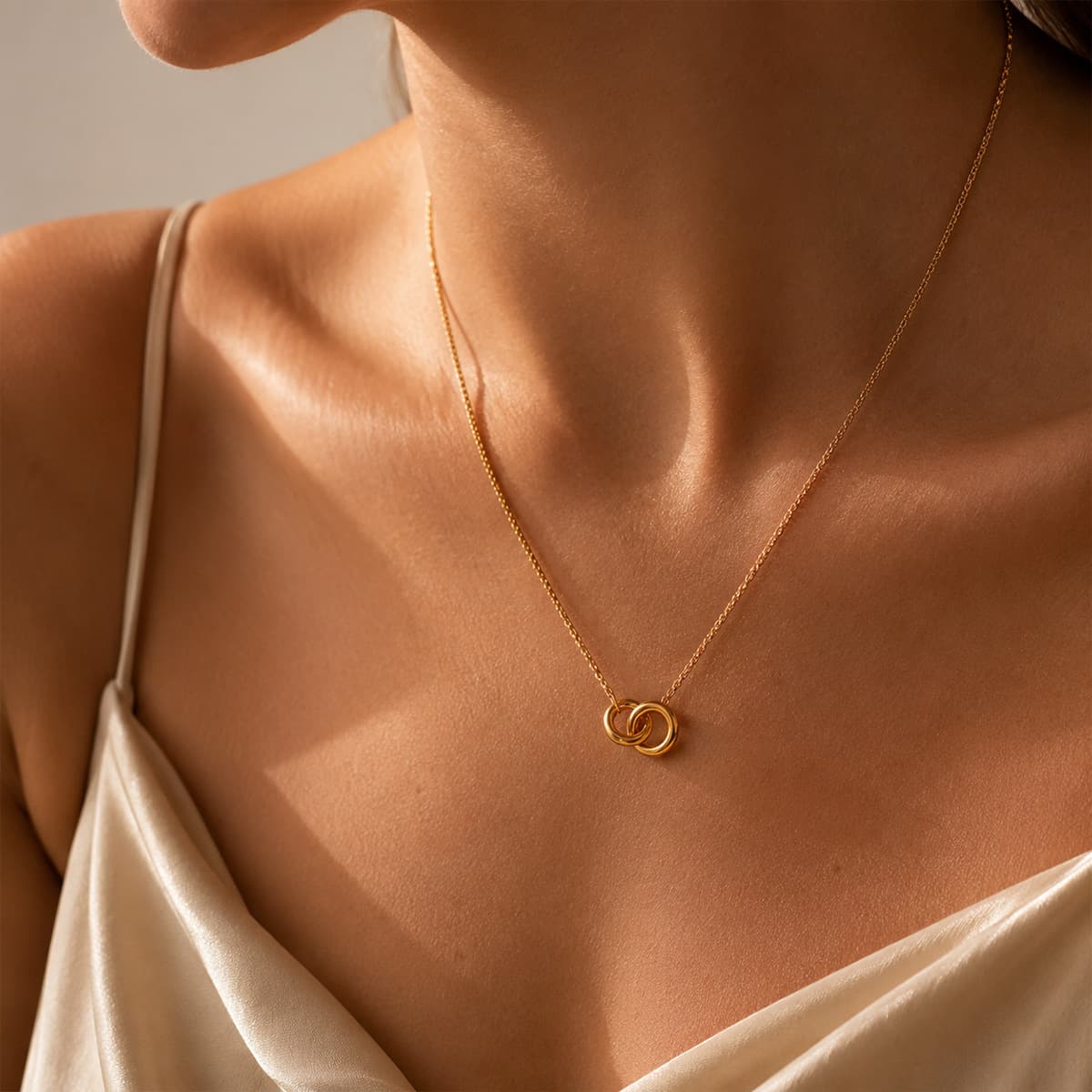Double Circle Necklace - Image 1