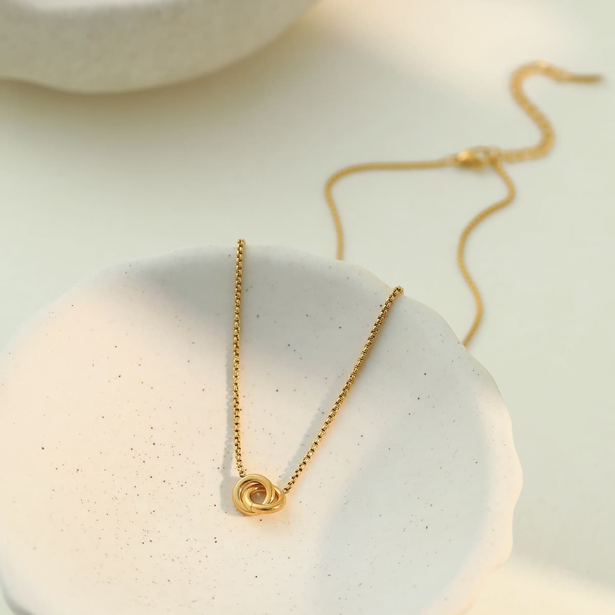 Double Circle Necklace - Image 3
