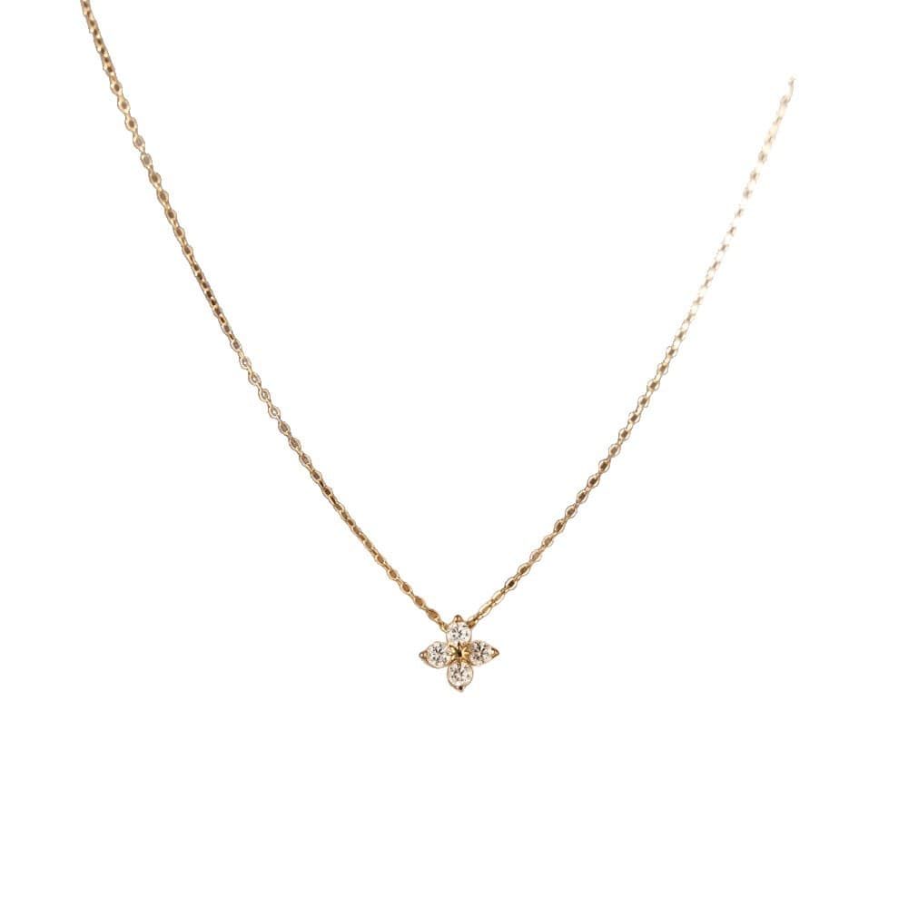 Crystal Flower Pendant Necklace  - Image 2