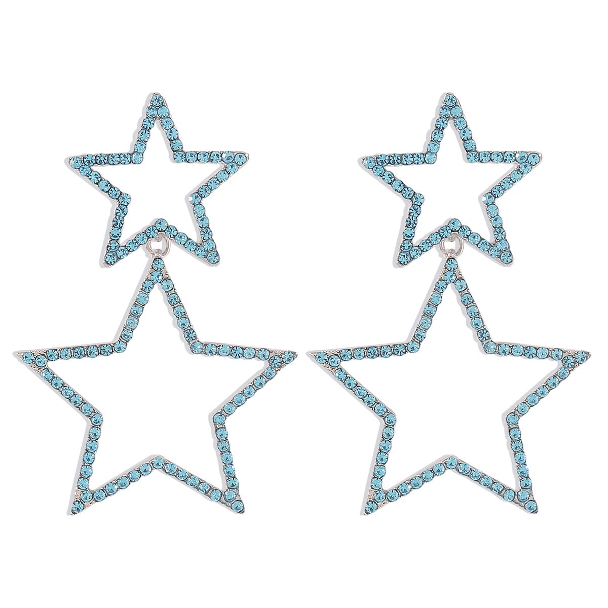 Rhinestone Star Double-layer Earrings - Image 7