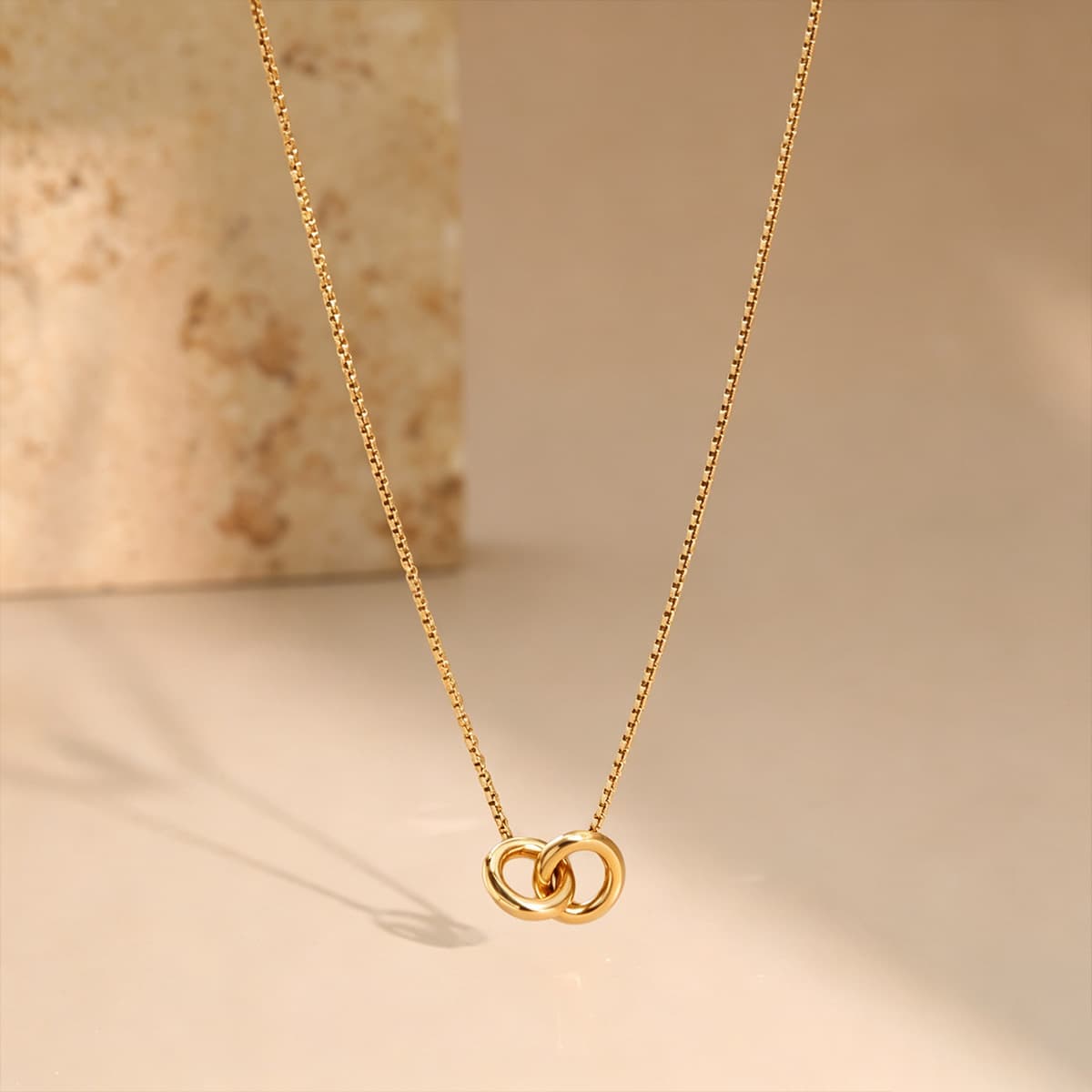 Double Circle Necklace - Image 2