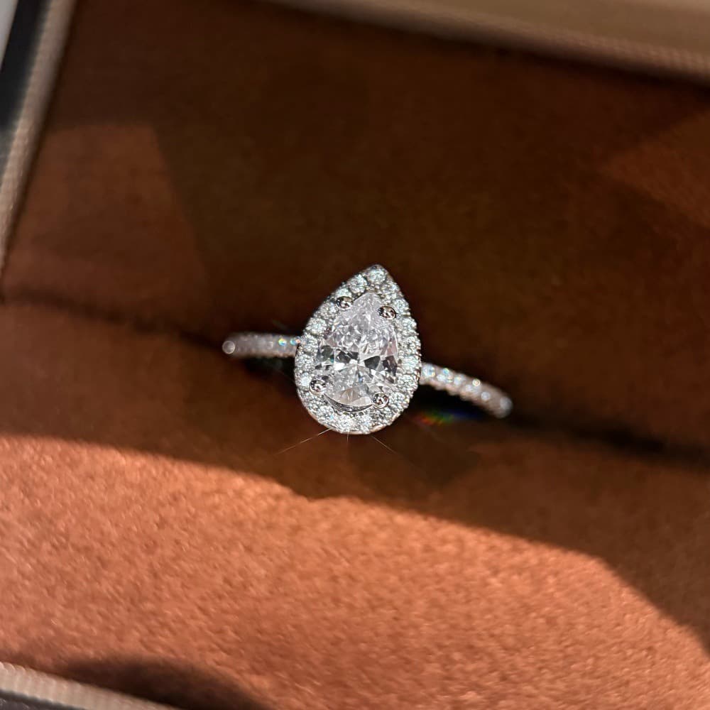 Teardrop Halo Ring  - Image 3
